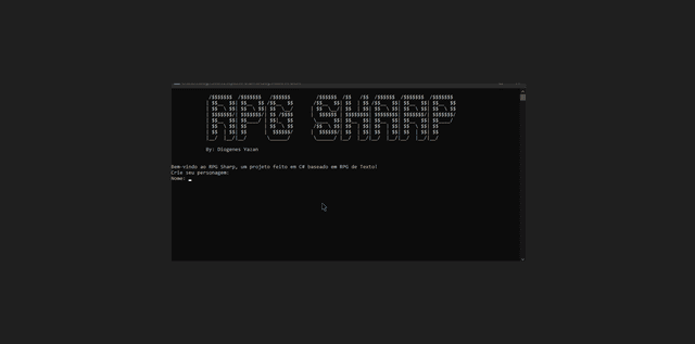 Screenshot of RPG de Texto project