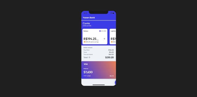 Screenshot of Yazan Bank project