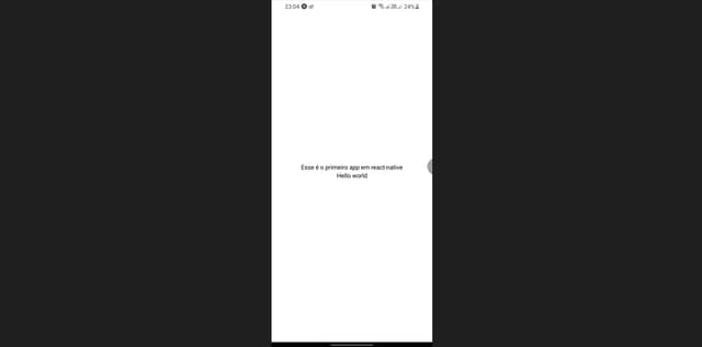 Screenshot of Meu Primeiro App React Native project